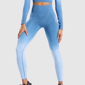 Gymshark Adapt Ombre Seamless Leggings Blue Small